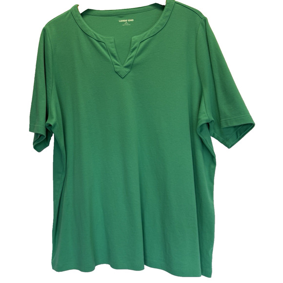 Lands End Top Womens 2X Lot 4 Shirts Comfort Casual Cotton Relaxed Stretch Basic - Picture 4 of 9